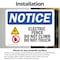 Signmission Electric Fence Do Not Climb Sign, Vinyl Decal, 10in W x 7in L, 2PK OS-2PACK-NS-D-710-L-11624 - alternate 6